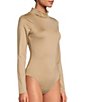 Color:Taupe - Image 1 - Turtleneck Long Sleeve Bodysuit