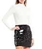 Color:Ivory - Image 1 - Twist Front Cropped Sweater