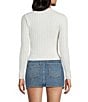 GB Twist Front Ribbed Sweater, Color:Ivory - Image 2