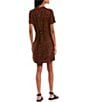 Color:Black Brown - Image 2 - Two Piece Mini Slip Dress with Topper