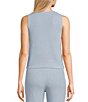 GB V-Neck Hook Front Coordinating Knit Sweater Vest, Color:Dusty Blue - Image 2