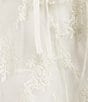 GB V-Neck Lace Embroidered Mesh Coordinating Blouse, Color:Ivory - Image 4