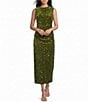 GB Velvet Sequin Dot Sleeveless Midi Dress - Image 1