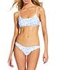 GB Vintage Sea Garden Print Classic Hipster Swim Bottom, Color:Blue - Image 3