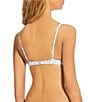 GB Vintage Sea garden Print Plunge Underwire Swim Top, Color:Blue - Image 2