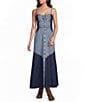GB Western Denim Maxi Dress - Image 1