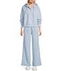 GB Wide Leg Coordinating Sweatpants, Color:Sky - Image 3