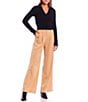 Color:Champagne - Image 3 - Wide Leg Satin Trousers