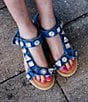 Color:Blue - Image 1 - x DANNIJO Girls' Gia Denim Jewel Embellished Espadrille Platform Sandals (Youth)