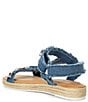 Color:Blue - Image 4 - x DANNIJO Girls' Gia Denim Jewel Embellished Espadrille Platform Sandals (Youth)