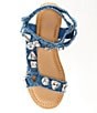 Color:Blue - Image 6 - x DANNIJO Girls' Gia Denim Jewel Embellished Espadrille Platform Sandals (Youth)