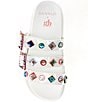 Color:New York White - Image 6 - x DANNIJO Girls' Kaia Rainbow Jewel Embellished Banded Sandals (Youth)