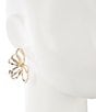 Gemma Layne 3D Metal Flower Stud Earrings, Color:Gold - Image 2