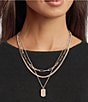 Gemma Layne Charm Multi Layer Chain Short Pendant Necklace - Image 1