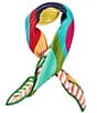 Gemma Layne Circle Print Pleated Small Square Scarf - Image 1