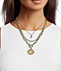 Gemma Layne Compass Pendant Short Multi-Strand Necklace - Image 2