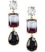 Gemma Layne Crystal & Jet Ombre Multi Stone Linear Earrings - Image 1
