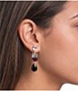 Gemma Layne Crystal & Jet Ombre Multi Stone Linear Earrings - Image 2