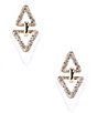 Gemma Layne Crystal Pave Upside Down Triangle Drop Earrings, Color:Gold/Crystal - Image 1