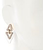 Gemma Layne Crystal Pave Upside Down Triangle Drop Earrings, Color:Gold/Crystal - Image 2