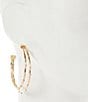 Gemma Layne Double Hoop Earrings with Stones, Color:Gold/Crystal - Image 2