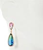 Gemma Layne Double Teardrop Stone Drop Earrings, Color:Multi - Image 3