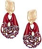 Gemma Layne Embellished Resin Statement Drop Earrings - Image 1