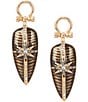 Gemma Layne Enamel Pave Resin Star Drop Earrings - Image 1