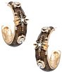 Gemma Layne Enamel Pave Resin Star Hoop Earrings - Image 1