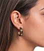 Gemma Layne Enamel Pave Resin Star Hoop Earrings - Image 2