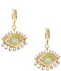 Gemma Layne Evil Eye Stone Huggie Hoop Earrings - Image 1