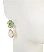 Gemma Layne Flower Post Rhinestone Drop Earrings - Image 2