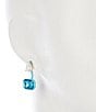 Gemma Layne Front Back Stone Front Back Earrings, Color:Turquoise/Crystal - Image 2