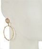 Gemma Layne Geo Design Pearl Orbital Earrings, Color:Crystal/Pearl - Image 2