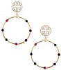 Gemma Layne Geo Drop Stone Circle Earrings - Image 1