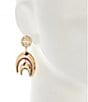 Gemma Layne Geo Horseshoe Drop Earrings, Color:Multi - Image 2