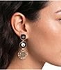 Gemma Layne Geo Inset Stone Drop Statement Earrings - Image 2