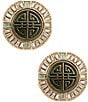 Gemma Layne Geo Stone Stud Earrings - Image 1
