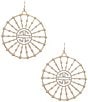 Gemma Layne Geometric Circle Drop Earrings, Color:Gold/Crystal - Image 1