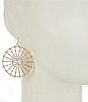 Gemma Layne Geometric Circle Drop Earrings, Color:Gold/Crystal - Image 2