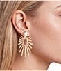 Gemma Layne Hammered Burst Statement Drop Earrings - Image 2
