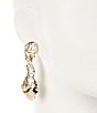 Gemma Layne Hammered Drop Earrings, Color:Gold - Image 2