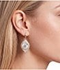 Gemma Layne Hoop Pave Eye Charm Earrings - Image 2