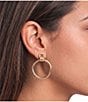 Gemma Layne Intertwined Round Open Link Drop Earrings - Image 2