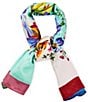 Gemma Layne Large Colorful Floral Silk Square Scarf - Image 1