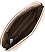 Color:Bronze - Image 3 - Large Vegan Leather Oval Cosmetic Pouch