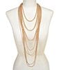 Gemma Layne Layered Beaded Chain Statement Necklace - Image 1