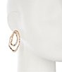 Gemma Layne Mismatch Organic Ovals with Pave Drop Earrings, Color:Gold - Image 2