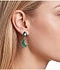 Gemma Layne Moon Drop Inset Stone Drop Earrings - Image 2
