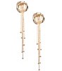 Color:Gold - Image 1 - Multi Chain Tassel Drop Earrings